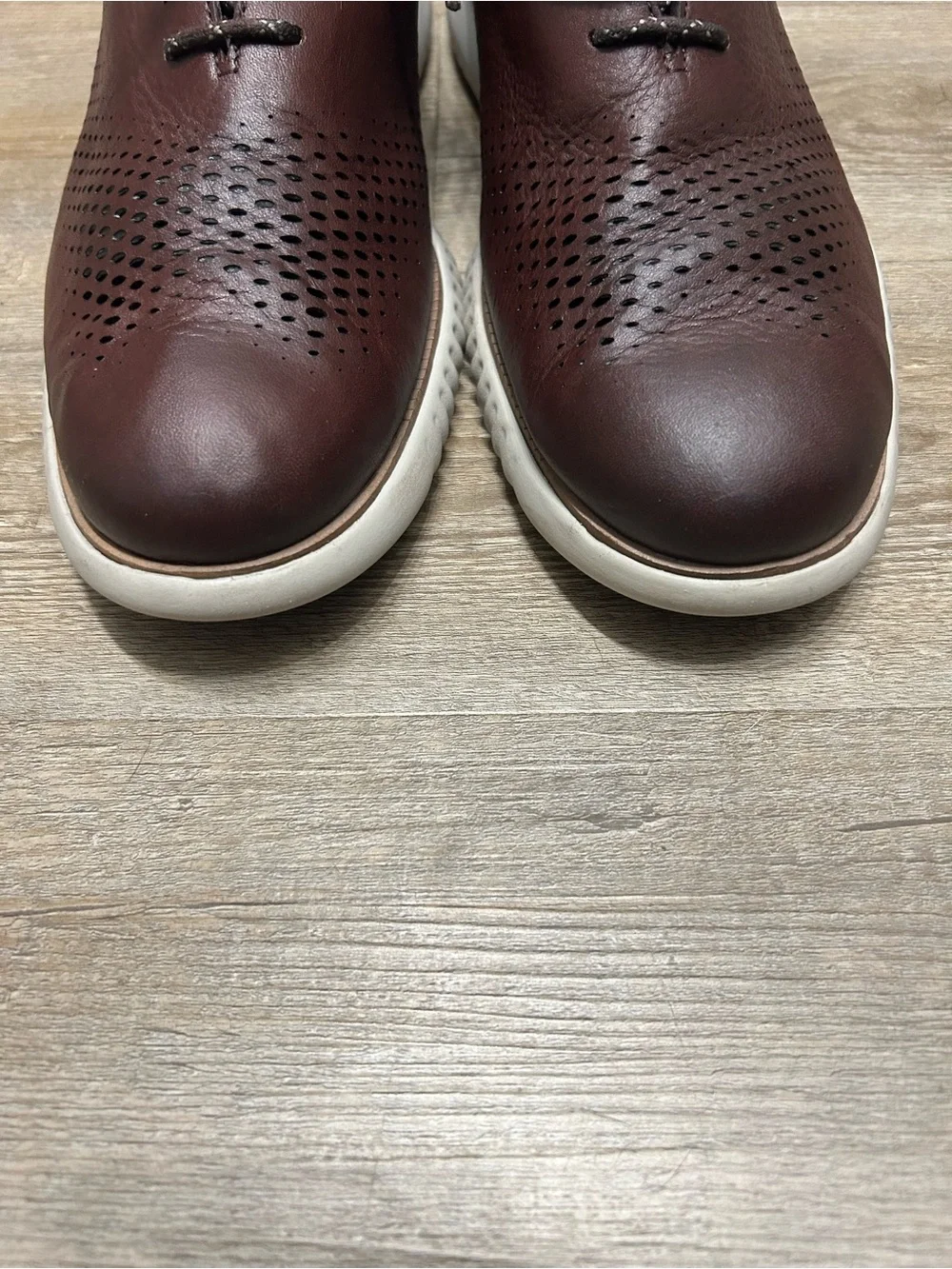 Cole Haan 2 Zerogrand Men’s Size 11.5 Laser Brown Mauve Leather Oxford Sneaker